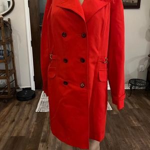1970s red coat by Davis of Boston